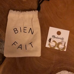 madewell chunky small hoop earrings